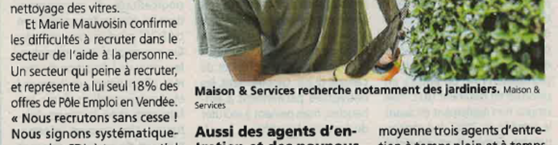 Actualité - Maison et Services Challans dans le Courrier Vendéen