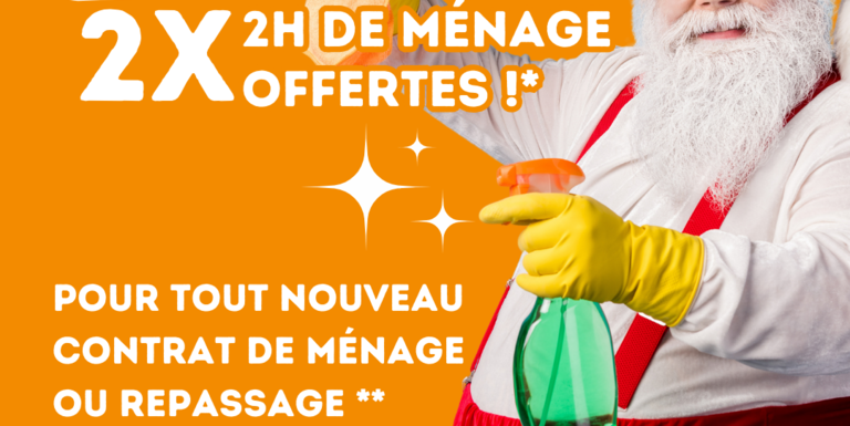 OFFRE 2H DE MENAGE PAR MOIS LES 2 PREMIERS MOIS !