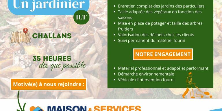 Offre d'emploi jardinier (H/F)